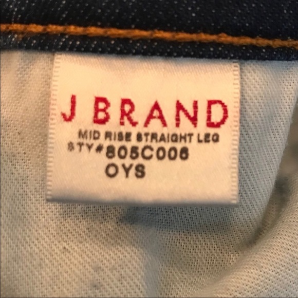 J Brand Mid Rise Straight Leg Jeans - Picture 7 of 12